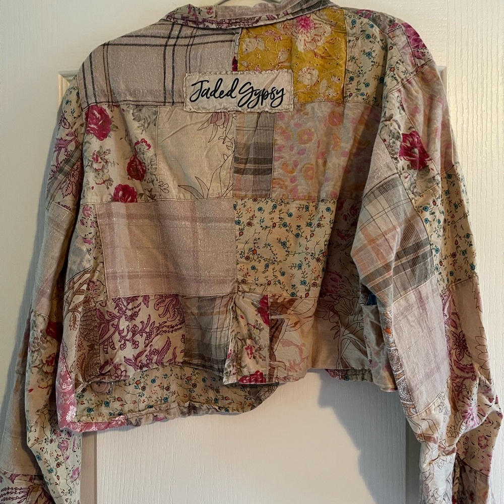 NWT Jaded Gypsy Midnight Garden cropped jacket - Picture 4 of 4